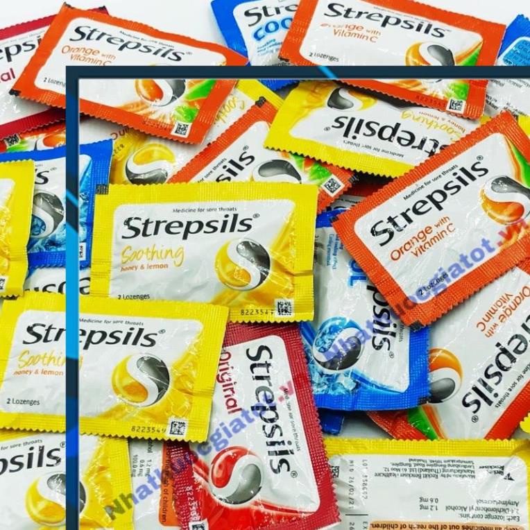 COMBO 4 GÓI VIÊN NGẬM STREPSILS (2 VIÊN/ GÓI) HỖ TRỢ GIẢM HO HIỆU QUẢ