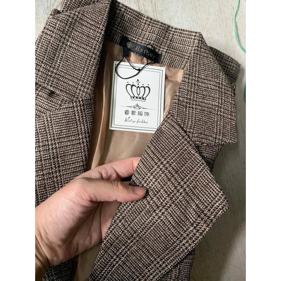 Áo blazer kẻ hàng 2 lớp nhiều màu kèm ảnh thật NoBrandOthers