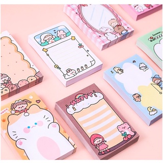 [COMBO 3 CÁI] Giấy note 80 tờ ghi chú hoạt hình bé gái