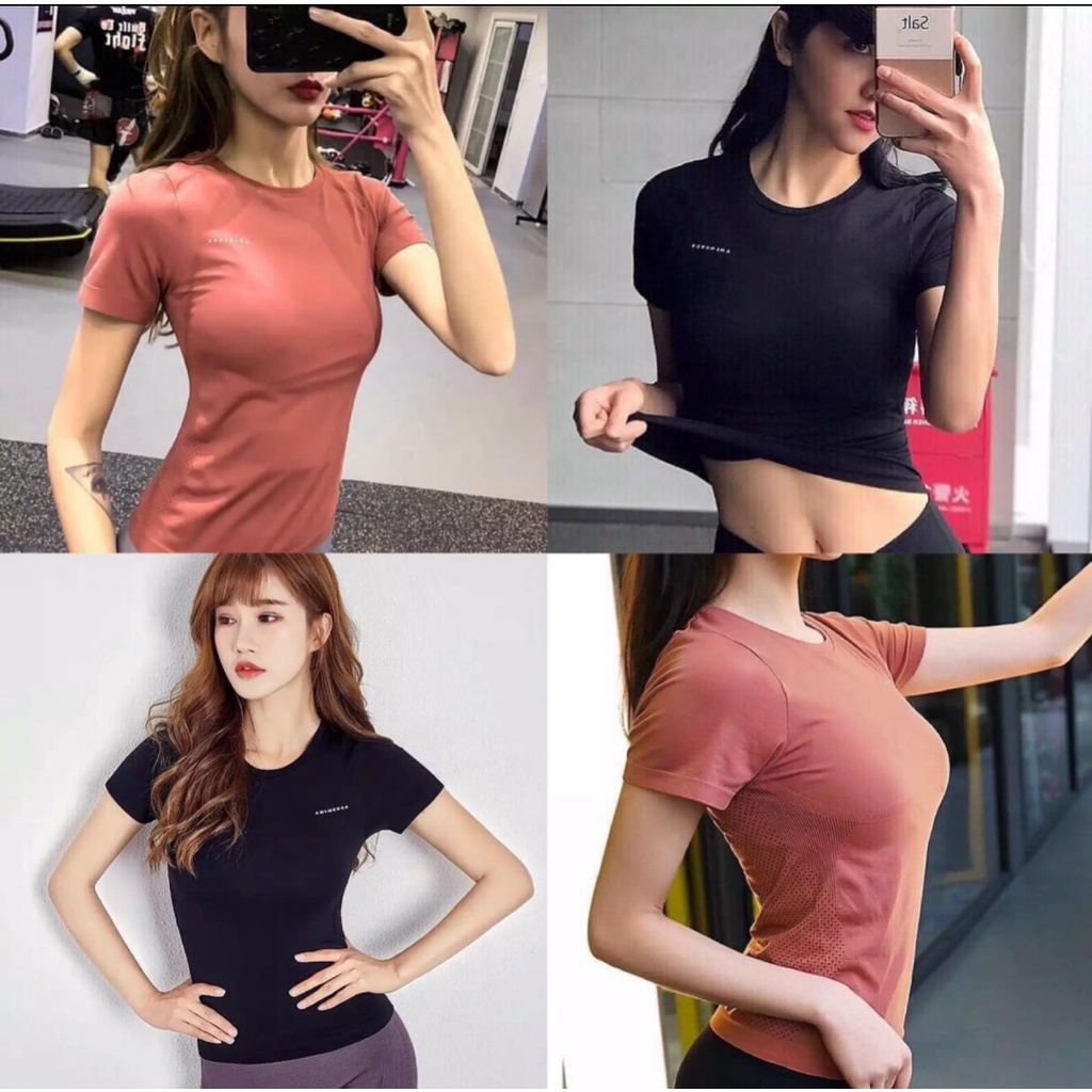Áo tập gym nữ dệt kim cao cấp TH SPORT - Áo thể thao yoga nữ ôm form siêu đẹp TH023