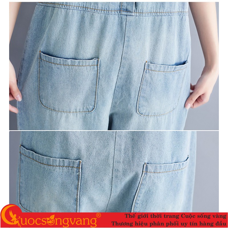 Quần jean yếm nữ denim quần yếm jean nữ GLQ148 Cuocsongvang