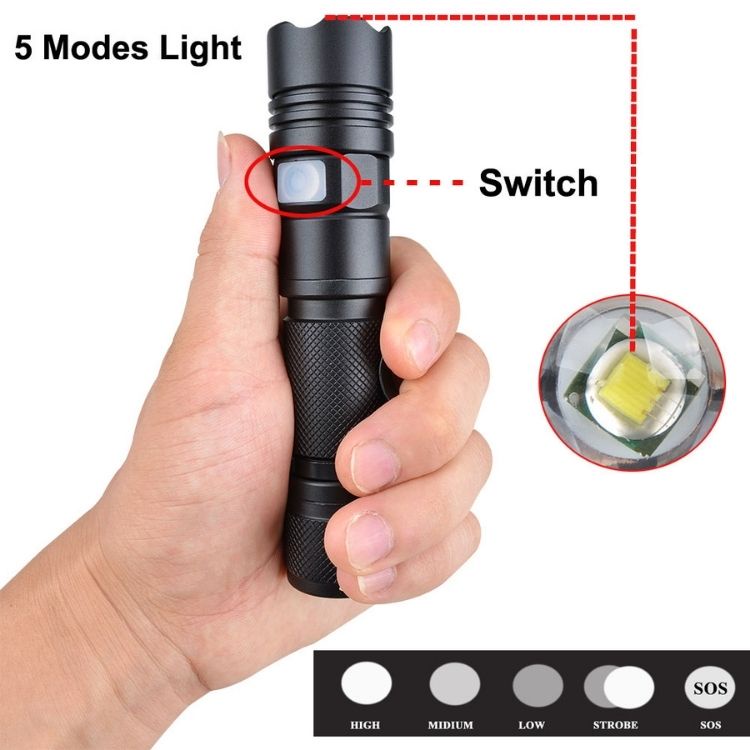 Đèn pin mini cầm tay siêu sáng chip led XHP50