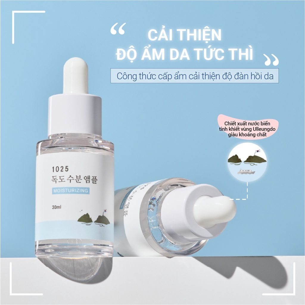 Tinh chất cấp ẩm chứa nước biển sâu Round Lab 1025 Dokdo Moisturizing Ampoule 30ml