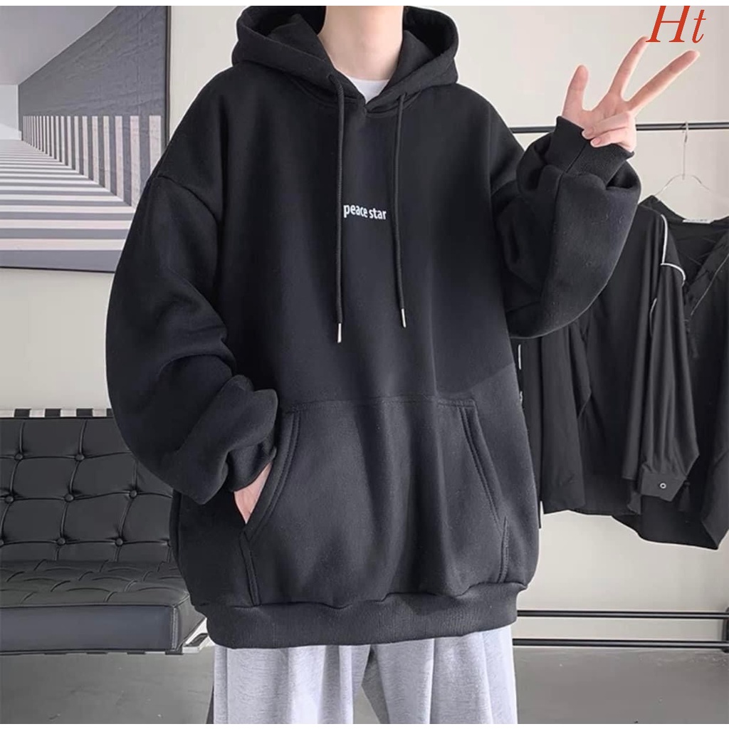 Áo hoodie P.EA 🤗 chất nỉ cotton form thụng Tay chuông, mũ cực xinh