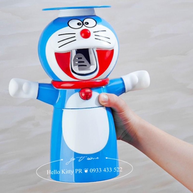 Dụng cụ lấy kem đánh răng tự động kèm ly Doremon Doraemon