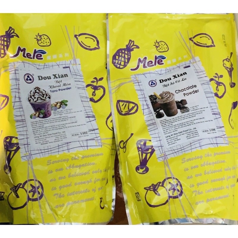 Bột pha trà sữa khoai môn, socola Dou Xian Hoàng Huy gói 1kg