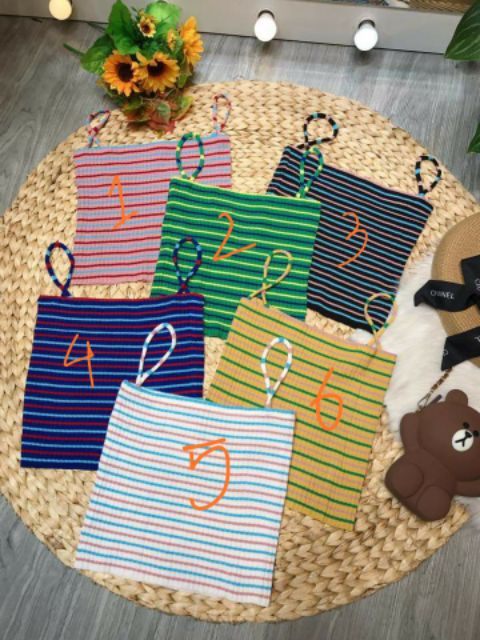 Áo 2 dây mongtogi kẻ hot hit [ ẢNH THẬT ] | BigBuy360 - bigbuy360.vn