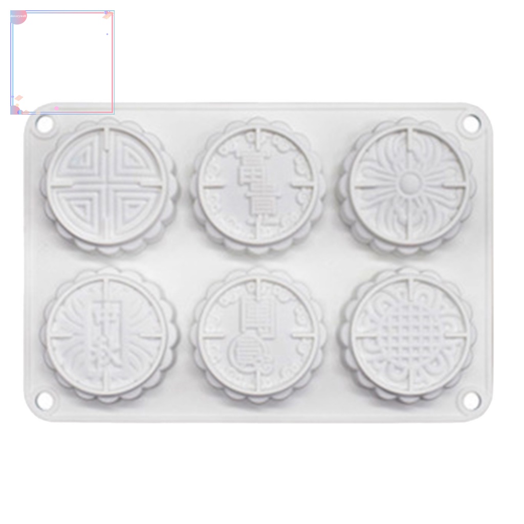 Khuôn Silicone Làm Bánh Trung Thu Hình Tròn Chống Dính Tiện Dụng Cho Nhà Bếp DIY