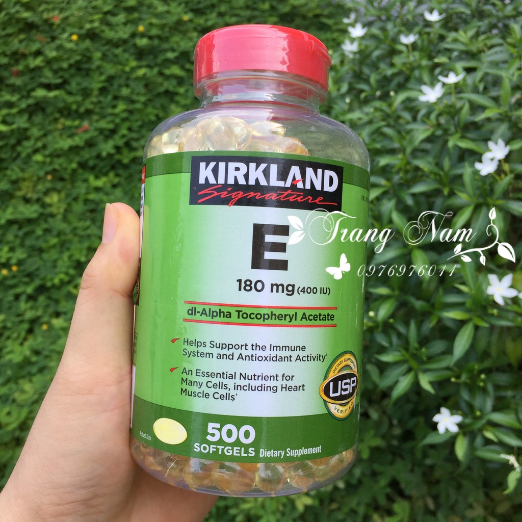 VITAMIN E 180MG (400 IU) KIRKLAND 500 VIÊN CỦA MỸ