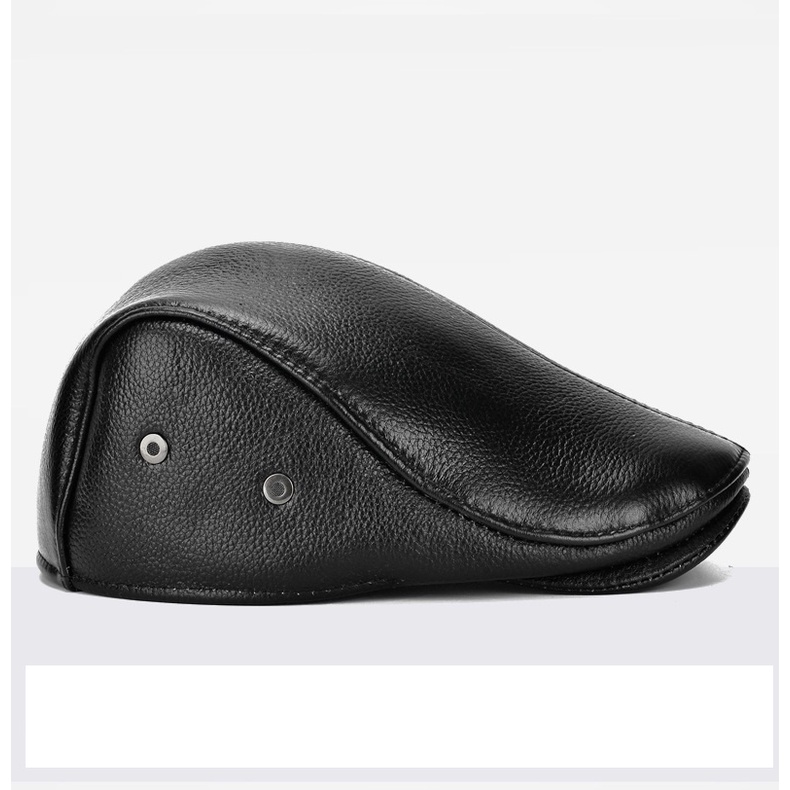 Mũ beret nam da bò M307