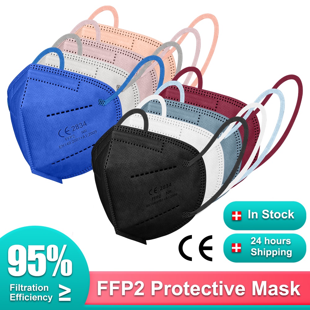Set 10/30/50 Khẩu Trang KN95 FFP2 Có Thể Tái Sử Dụng 95% Chất Lượng Cao