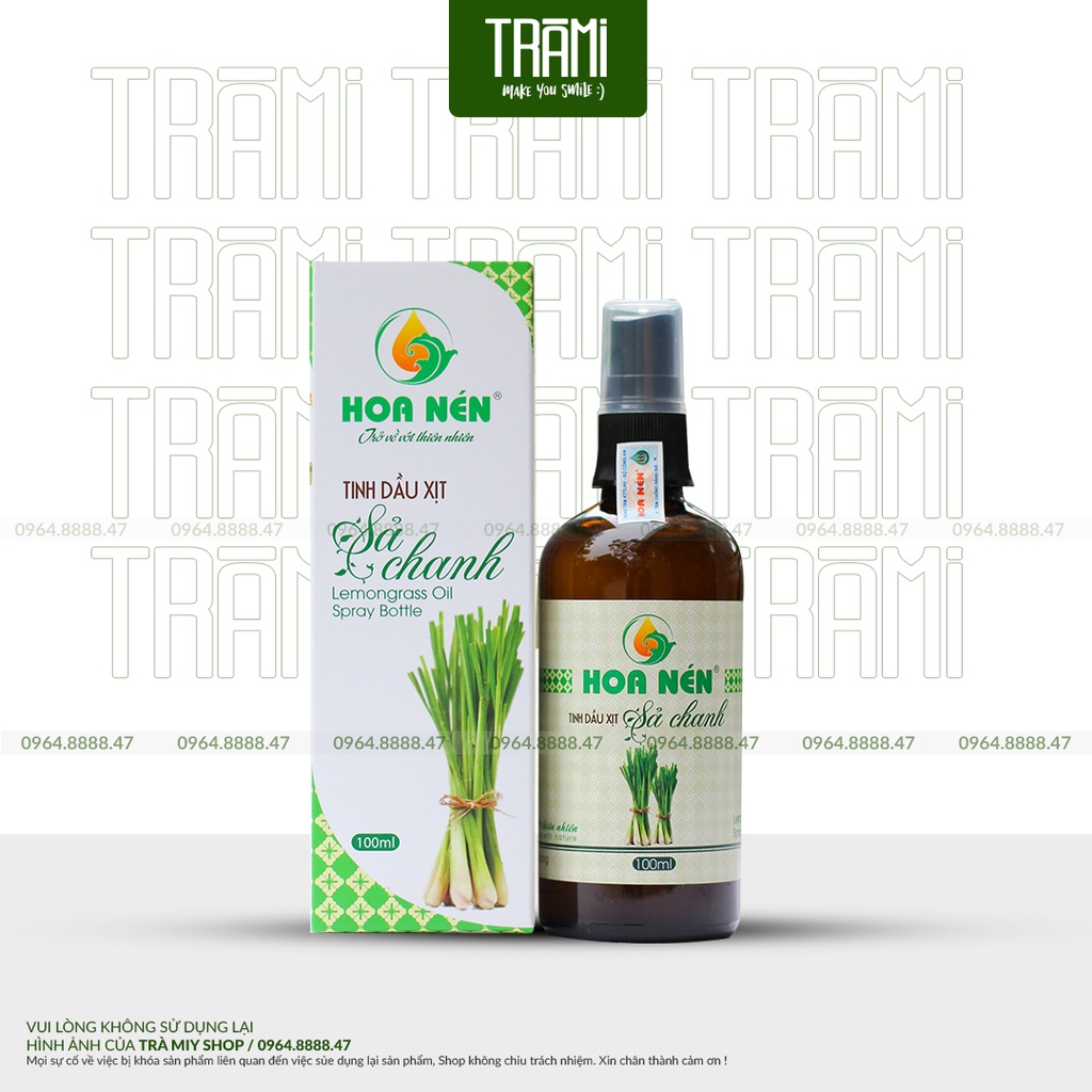 [CHÍNH HÃNG] Tinh Dầu Xịt Sả Chanh Hoa Nén 100ml.