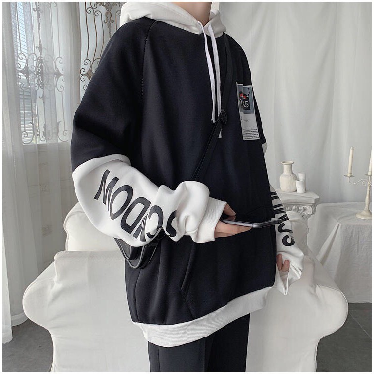 ÁO HOODIE NÓN NỮ MÀU ĐEN CHẤT VẢI NỈ POLY UNISEX NAM NỮ 1885