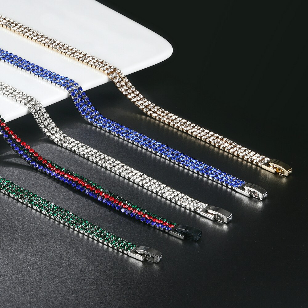 Vòng đeo tay ZHOUYANG H029 KC116 3 sợi đính đá zircon lấp lánh thời trang sang trọng cho nữ