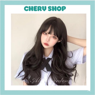 Tóc giả nguyên đầu xoăn 💄 FREESHIP 💄 tóc giả nguyên đầu 8136 tặng kèm lưới trùm
