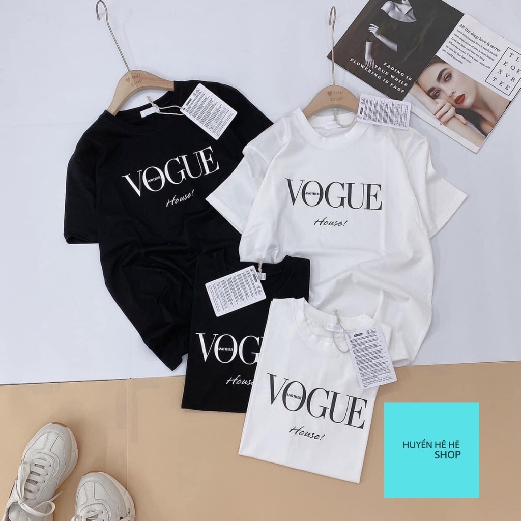 Áo thun tay lỡ VOUGUE, áo phông Unisex nam nữ chất Cotton ovesize form rộng KIM01 | BigBuy360 - bigbuy360.vn