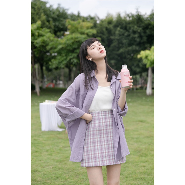 Áo Khoác Mỏng Tay Dài Chống Nắng Màu Tím Thời Trang Mùa Hè Hàng Mới 2022 Dành Cho Bạn Nữ