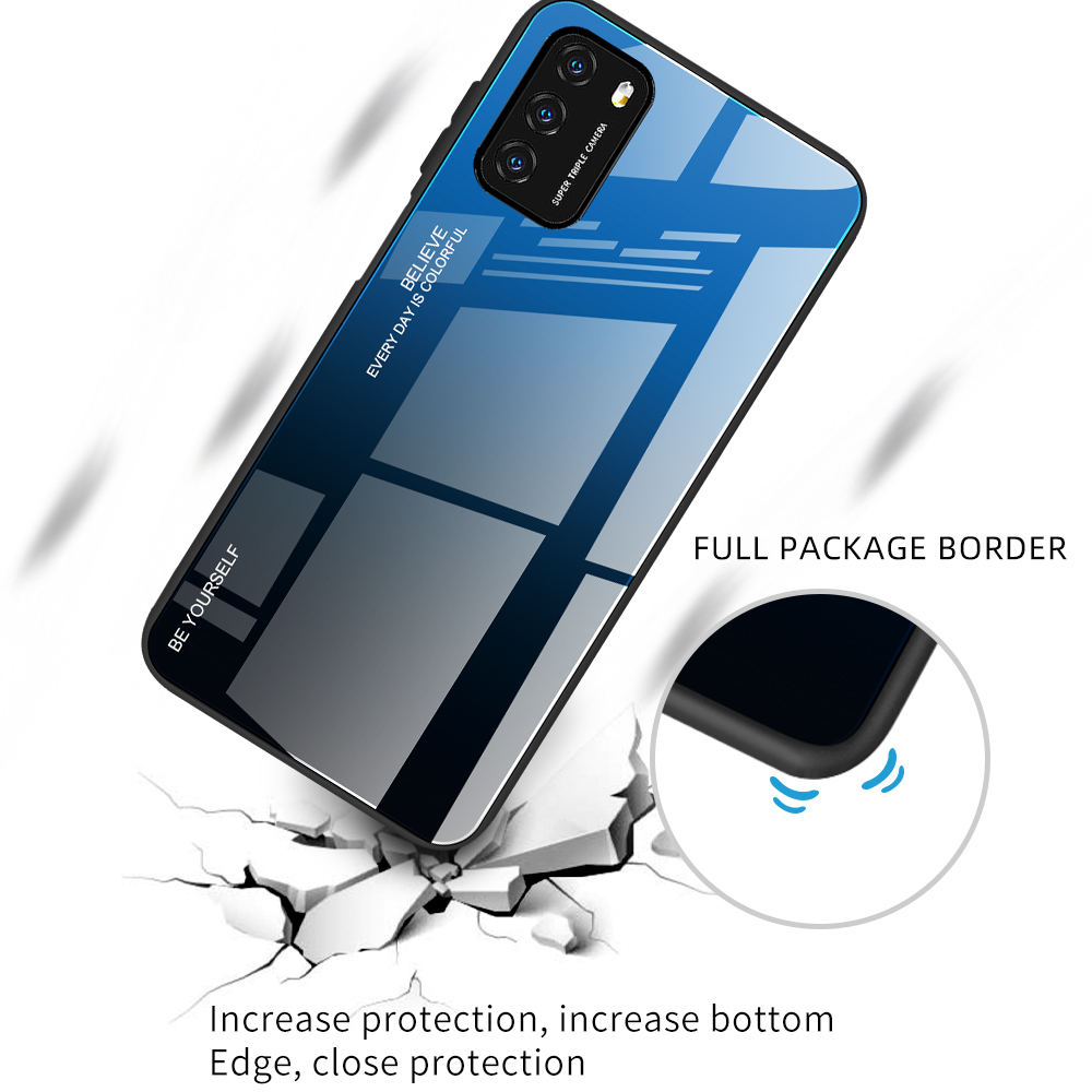 Ốp điện thoại kính cường lực màu loang cho Xiaomi Mi 11 Poco F3 M3 X3 Pro Redmi 9t K40 Pro