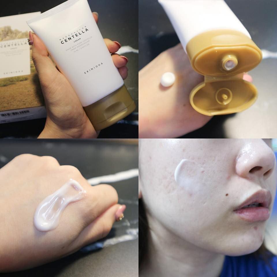 Skin004  Kem dưỡng da giảm mụn Rau Má Skin1004 Madagascar Centella Soothing Cream 75ml