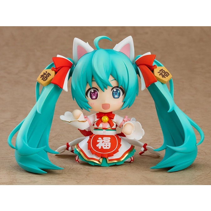 Nendoroid Hatsune Miku Maneki Miku mô hình Figure chính hãng Nhật - tặng kèm đệm ngồi