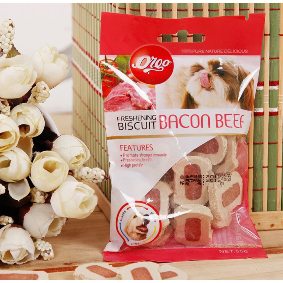 Bánh Thưởng Orgo Cho Chó 55g_ Làm Sạch Răng Thơm Miệng Bổ Sung Dinh Dưỡng