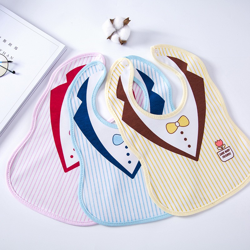 Yếm ăn dặm cúc bấm chống thấm nước cho bé