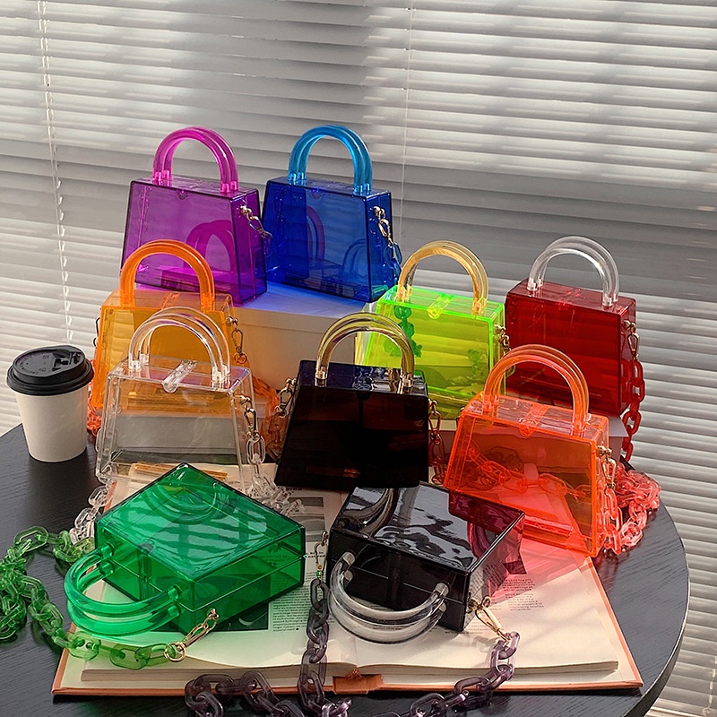Túi Đeo Chéo Dáng Vuông Chất Liệu acrylic Thời Trang Cho Nữ
