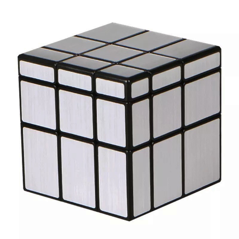 Rubik Mirror - Rubik Biến Thể Gương Tráng Bạc Viền Đen Cao Cấp Xoay Trơn, Cực Mượt, Bẻ Góc Tốt