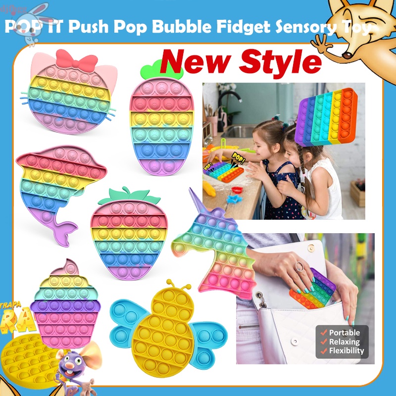 【Giao hàng nhanh】POP it giá rẻ nhất  fidget Bubble Sensory toy Móc Chìa Khóa Gắn Đồ chơi bấm bong bóng nhiều màu sắc độc đáo 2021 hỗ trợ Đẩy bong bóng Giúp Giảm Căng Thẳng Hiệu Quả
