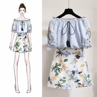Set váy vạt chéo thiết kế