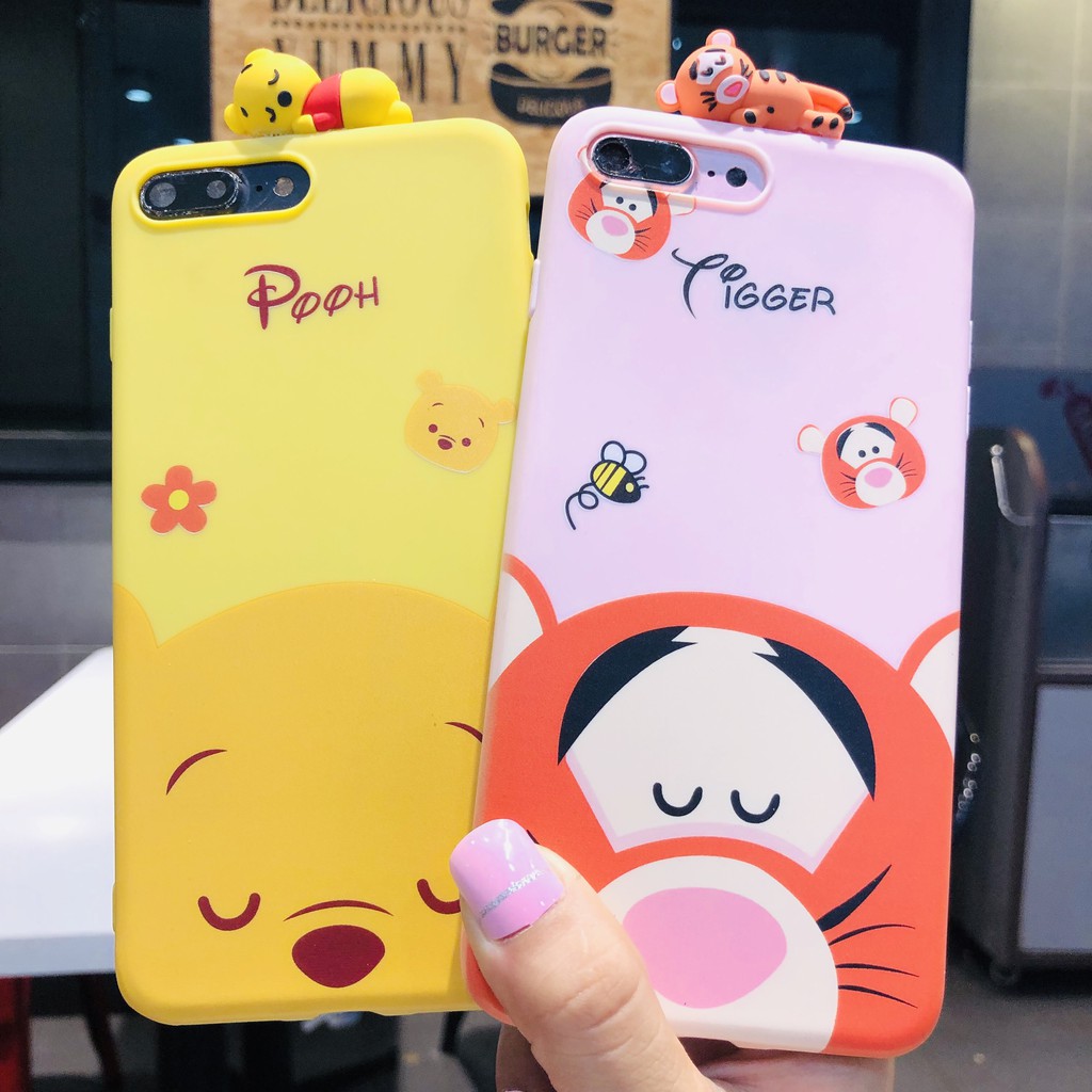 [ IPHONE ] Ốp Lưng Silicon Pooh & Tiger - B083 | BigBuy360 - bigbuy360.vn