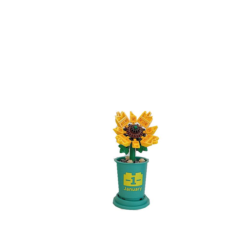 Đồ Chơi Khối Lắp Ráp Chậu Hoa Nhỏ Dễ Thương Sáng Tạo Dùng Làm Quà Tặng Sinh Nhật