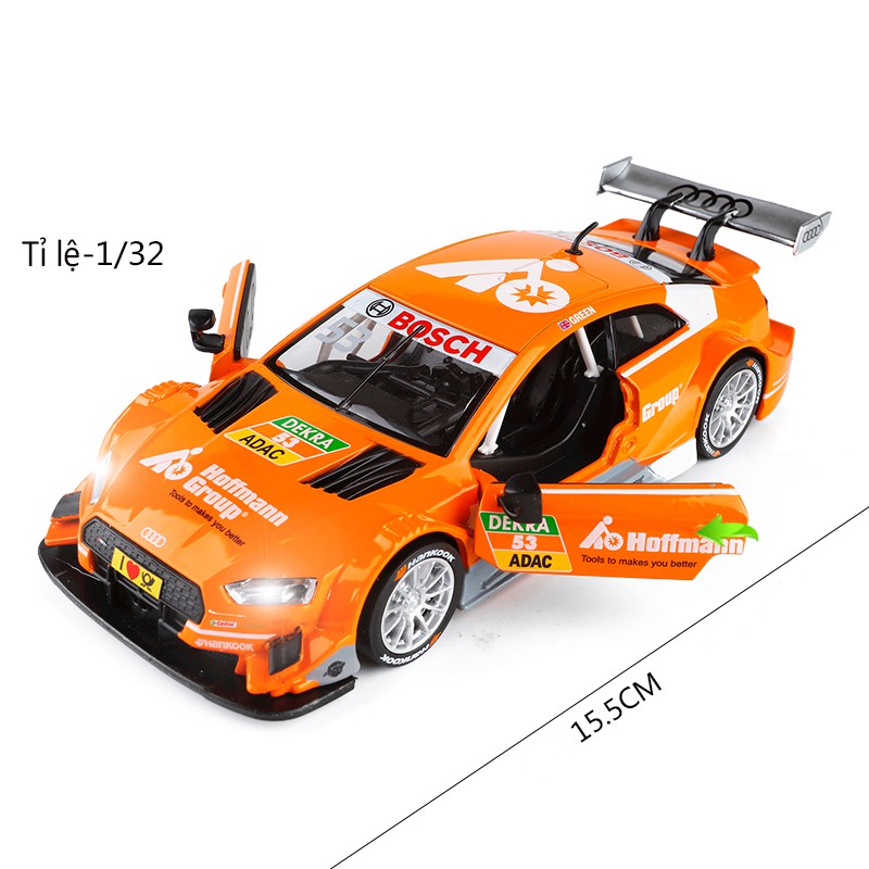 Mô hình xe đua thể thao Audi RS5 DTM có âm thanh và đèn mở các cửa xe