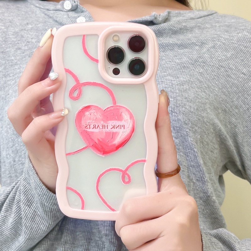 Ốp Điện Thoại Nhựa Acrylic Phối Ren Cho Iphone 13Pro / 12Promax / 11Pro / xs / 7 / 8 /