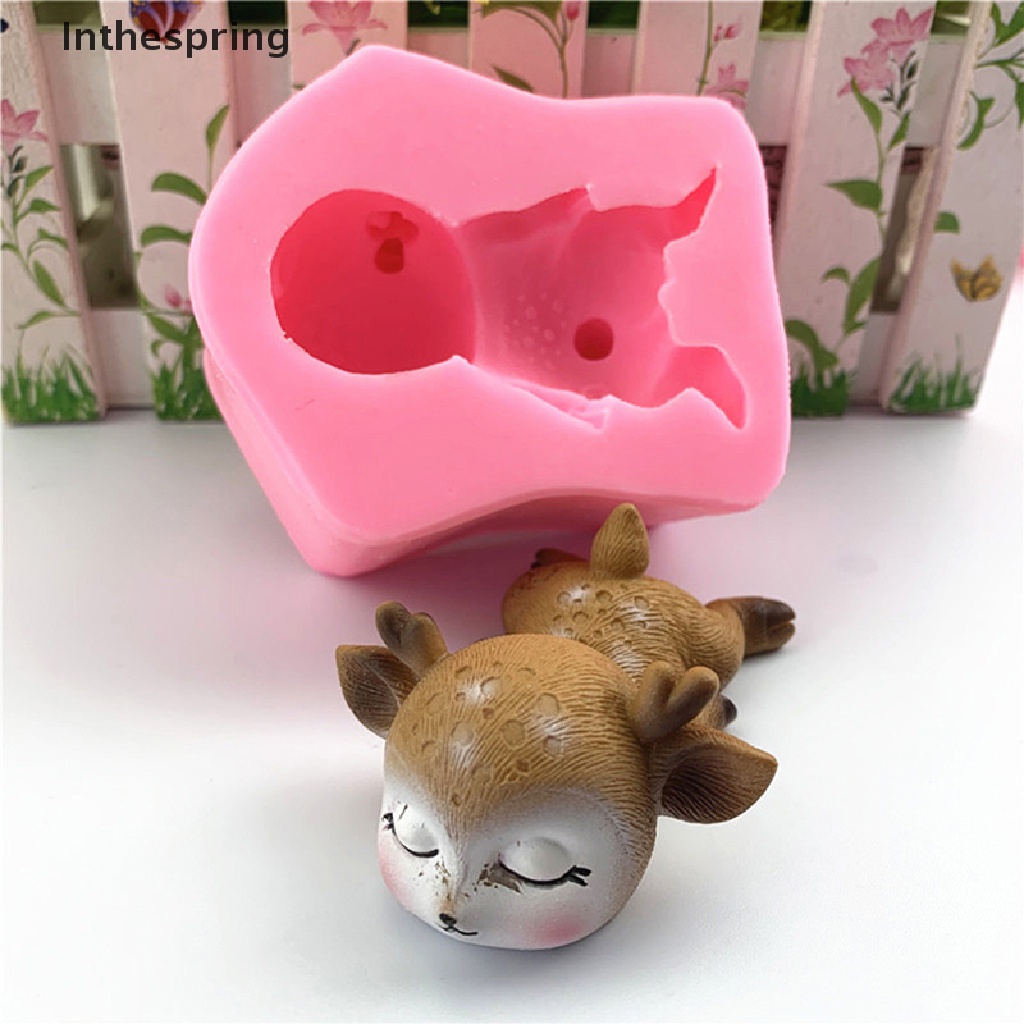 Khuôn Làm Bánh Chất Liệu silicone Hình Chú Nai 3d Dễ Thương