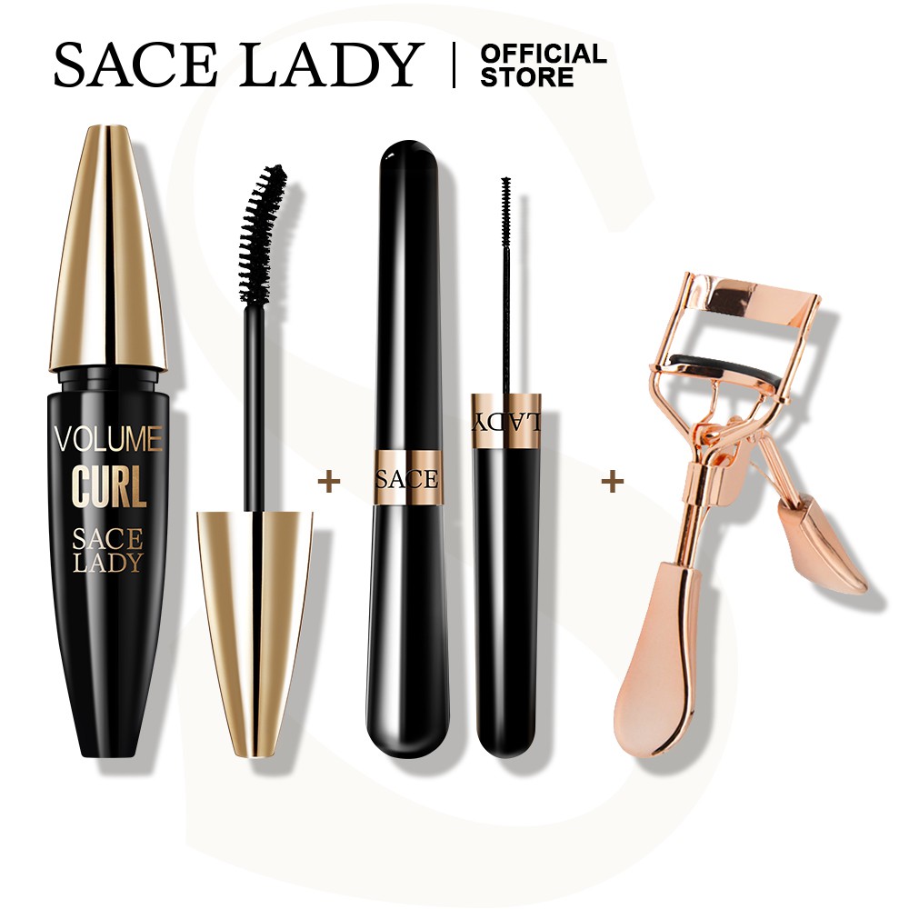 Set SACE LADY Bút Kẻ Mắt Mascara Và Dụng Cụ Kẹp Bấm Cong Lông Mi Chống Thấm Nước Lâu Trôi Làm Dẹp | BigBuy360 - bigbuy360.vn