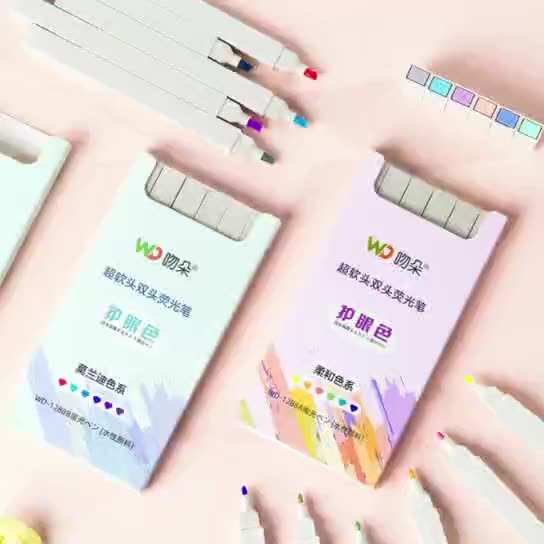 Bộ bút viết bullet journal 3 vintage màu dạ quang pastel TOGU - Bút đánh dấu bút nhớt highlight maker sổ tay cute