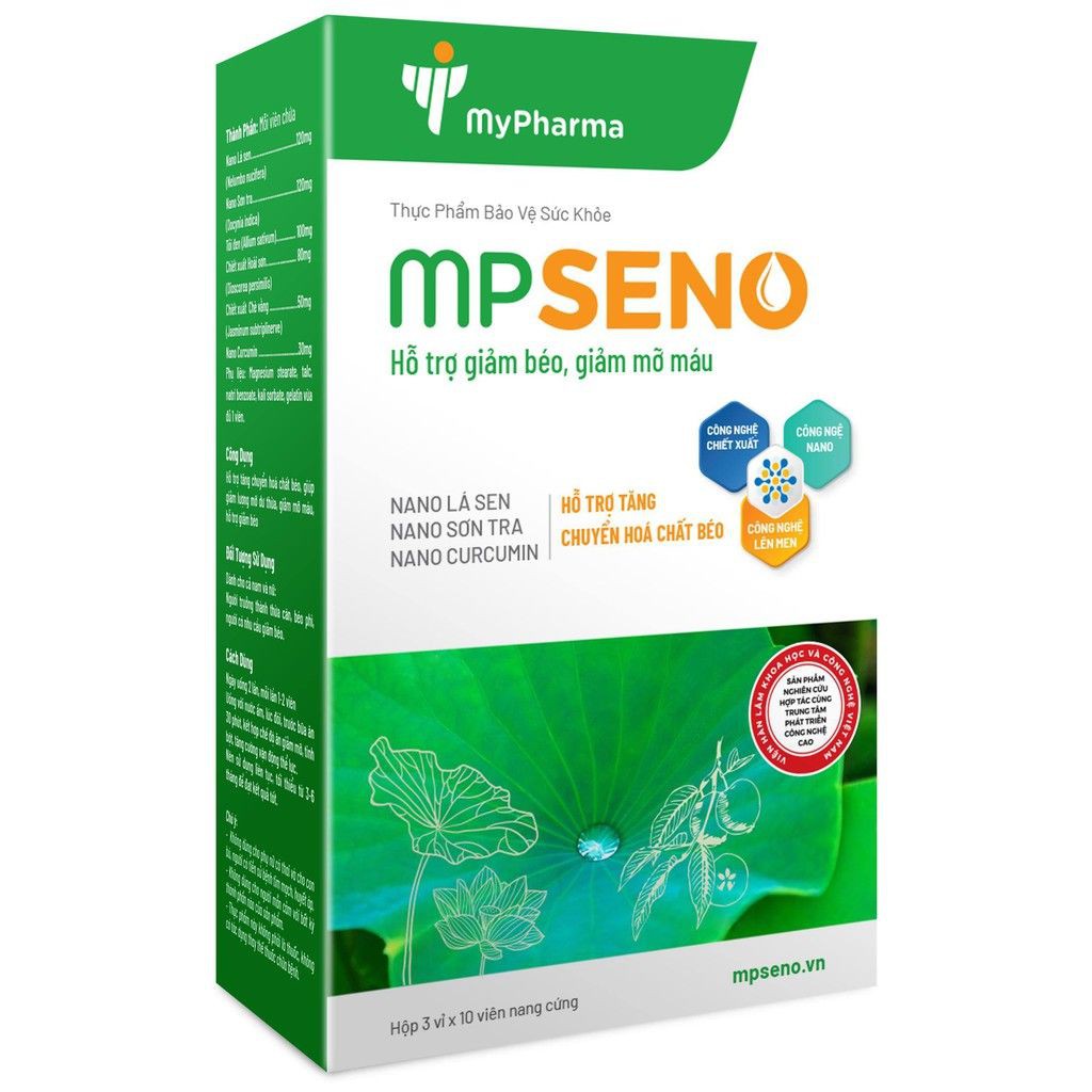 Viên detox GIẢM BÉO, GIẢM MỠ MÁU công nghệ cao MPseno