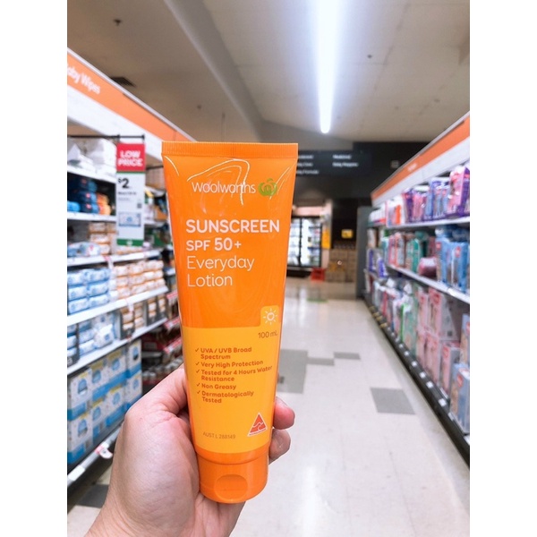 [ Mới 2022 ] Kem Chống Nắng Woolworths Sunscreen Everyday Lotion SPF 50+  100ml/500ml/1L