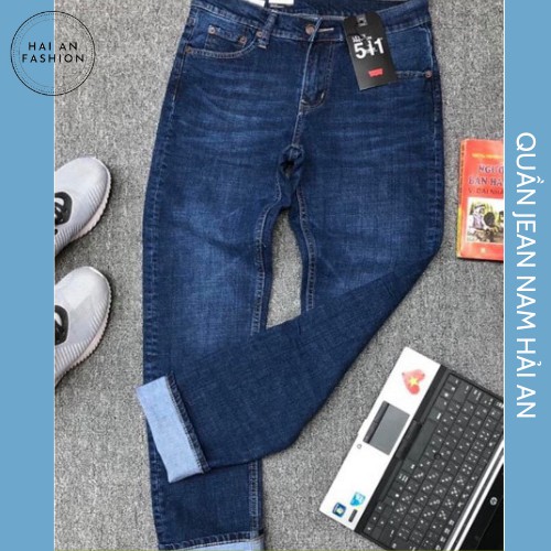 Quần jean nam ⚡ 𝗛𝗮̀𝗻𝗴 𝗰𝗮𝗼 𝗰𝗮̂́𝗽 ⚡ Quần bò LEVI'S 511 xanh, ống đứng, Cambodia xuất dư cực đẹp, mẫu mới nhất 20