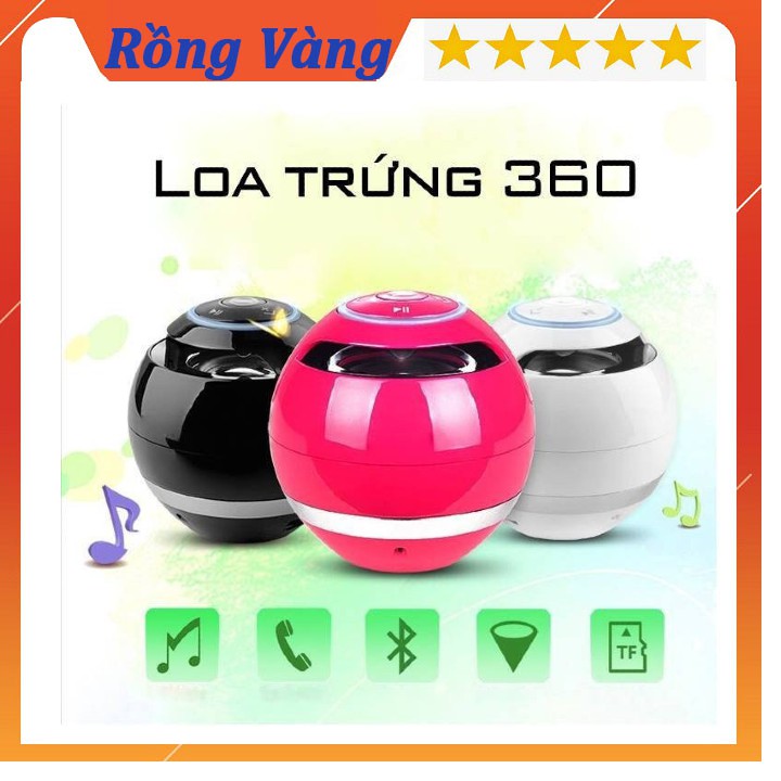 Loa bluetooth hình trứng mini 🔷 Màu đa dạng Loa trứng 360 độc đáo hỗ trợ thẻ nhớ