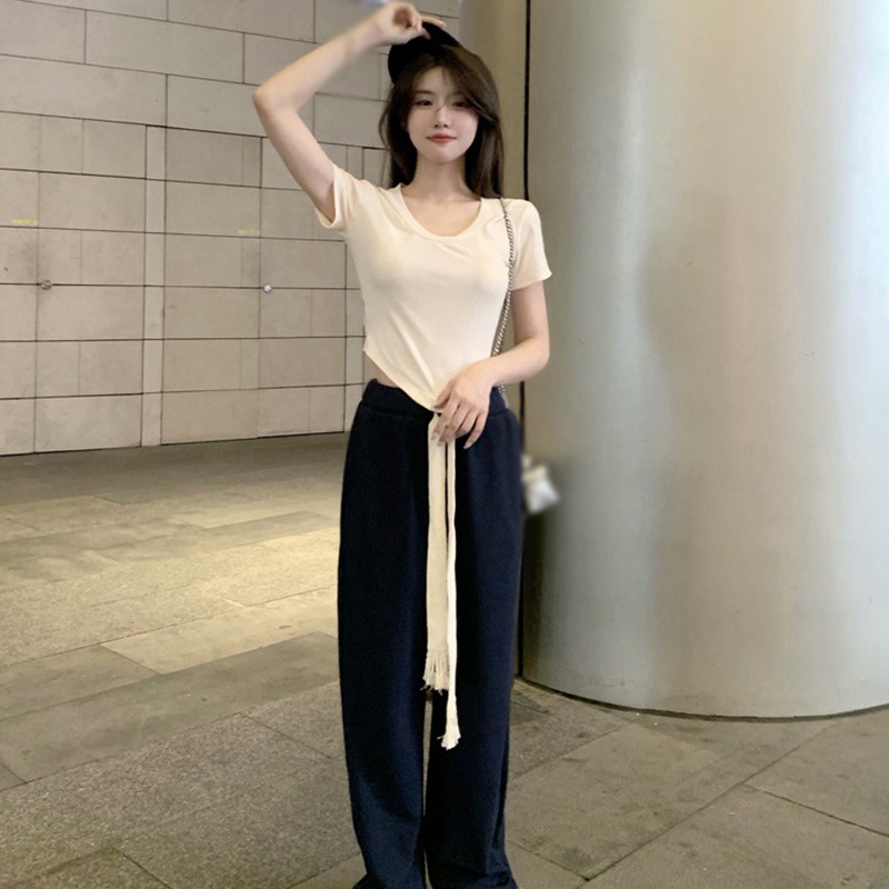 Áo Thun Ngắn Tay Phong Cách Hàn Quốc Quyến Rũ Dành Cho Nữ