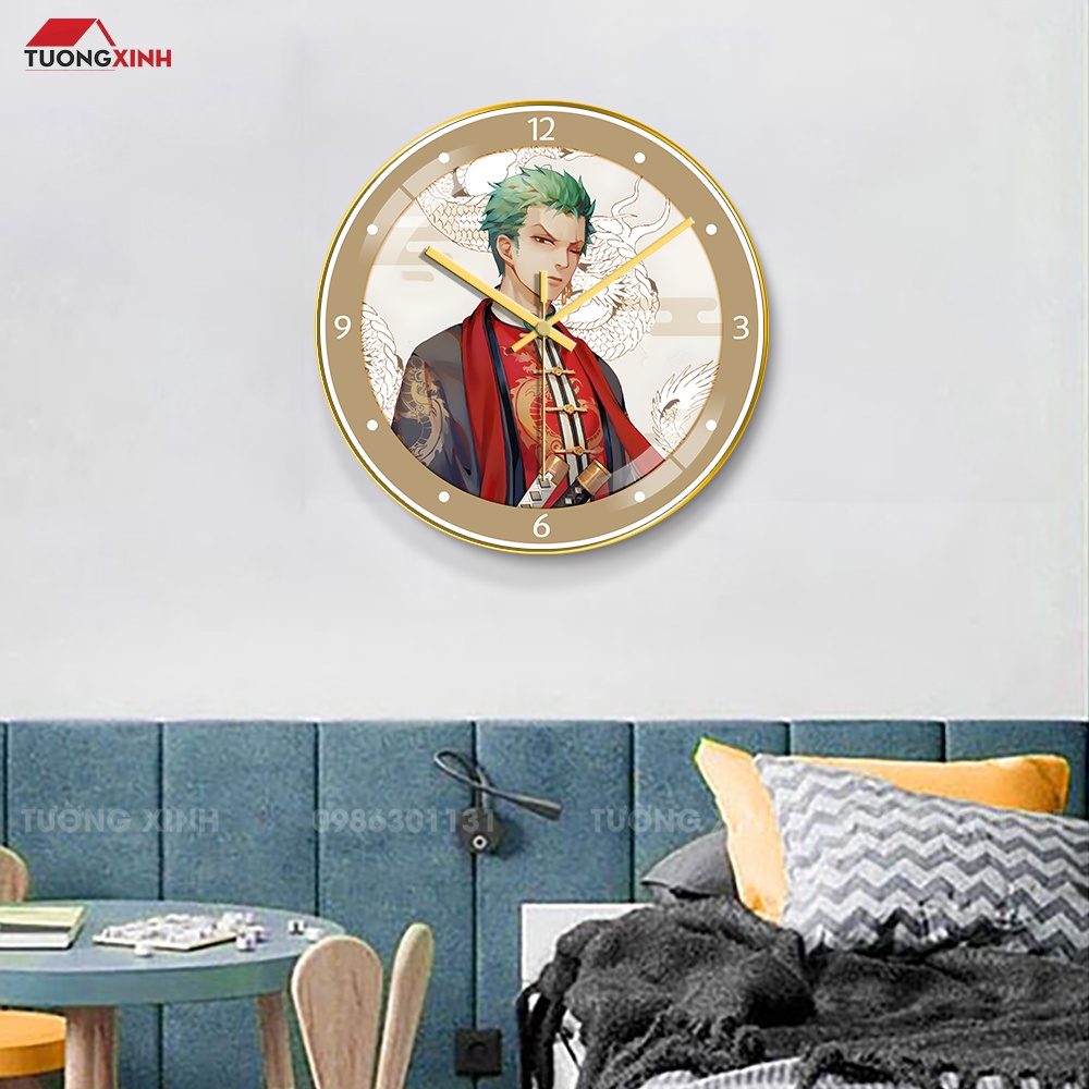 Đồng hồ treo tường đồng hồ tranh tráng gương OnePiece Anime decor trang trí đẹp độc đáo giá rẻ