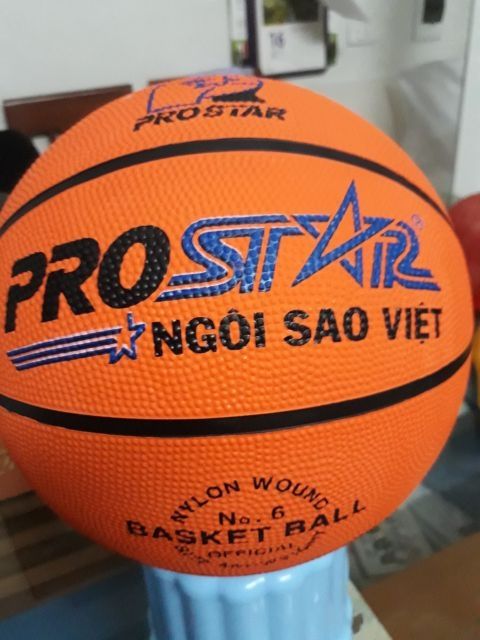 Quả bóng rổ cao su Size số 6 Geru &amp; pro star chính hãng tặng kim+túi lưới