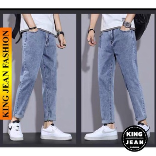 KJ08 Quần jean bò baggy nam nữ ống suông rộng Unisex hàng Quảng Châu phong cách Hàn Quốc sành điệu style năm 2022