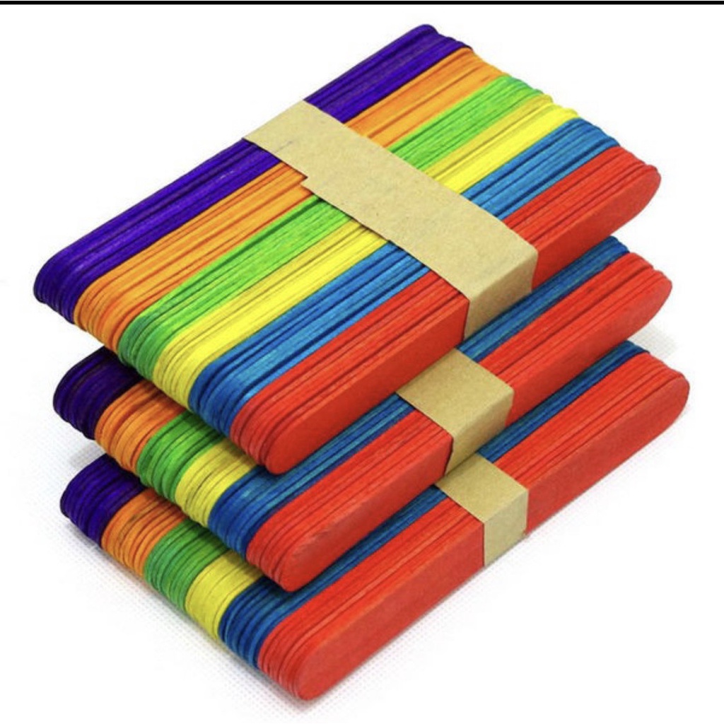 Que Kem Gỗ 6 Màu 11cm xấp 36 que