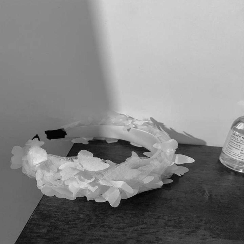 ANEMONE Băng Đô Cài Tóc Hình Bướm Xinh Xắn Cho Cô Dâu