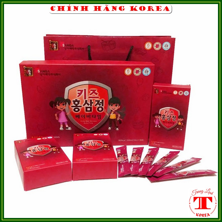 Hồng sâm baby Sanga hàn quốc, hộp 30 gói - Nước sâm trẻ em Korea Red Ginseng Baby, tranglinh