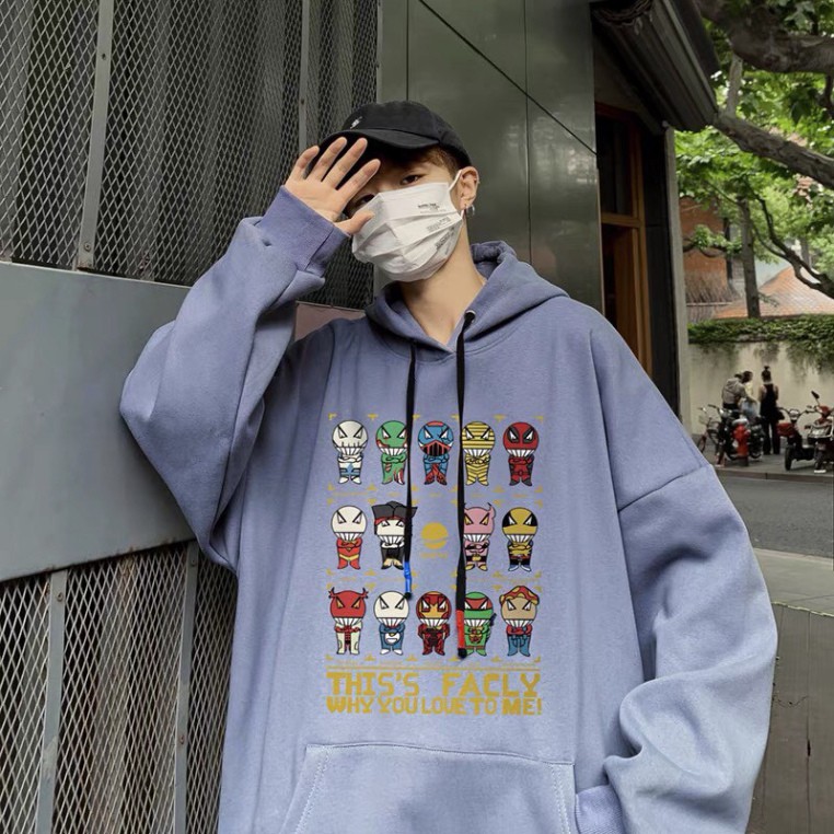 Áo hoodie nỉ unisex form rộng FACLY nam nữ phong cách ulzzang Wind