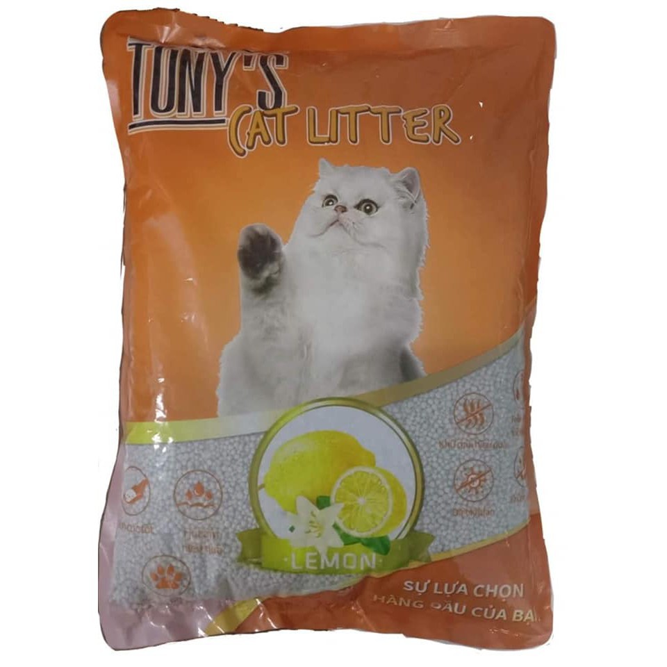 Cát vệ sinh mèo Tony Cat Litter bao 5L(hạt to siêu vón,ít bụi)